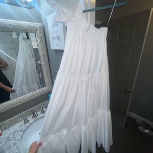 One shoulder maxi dress